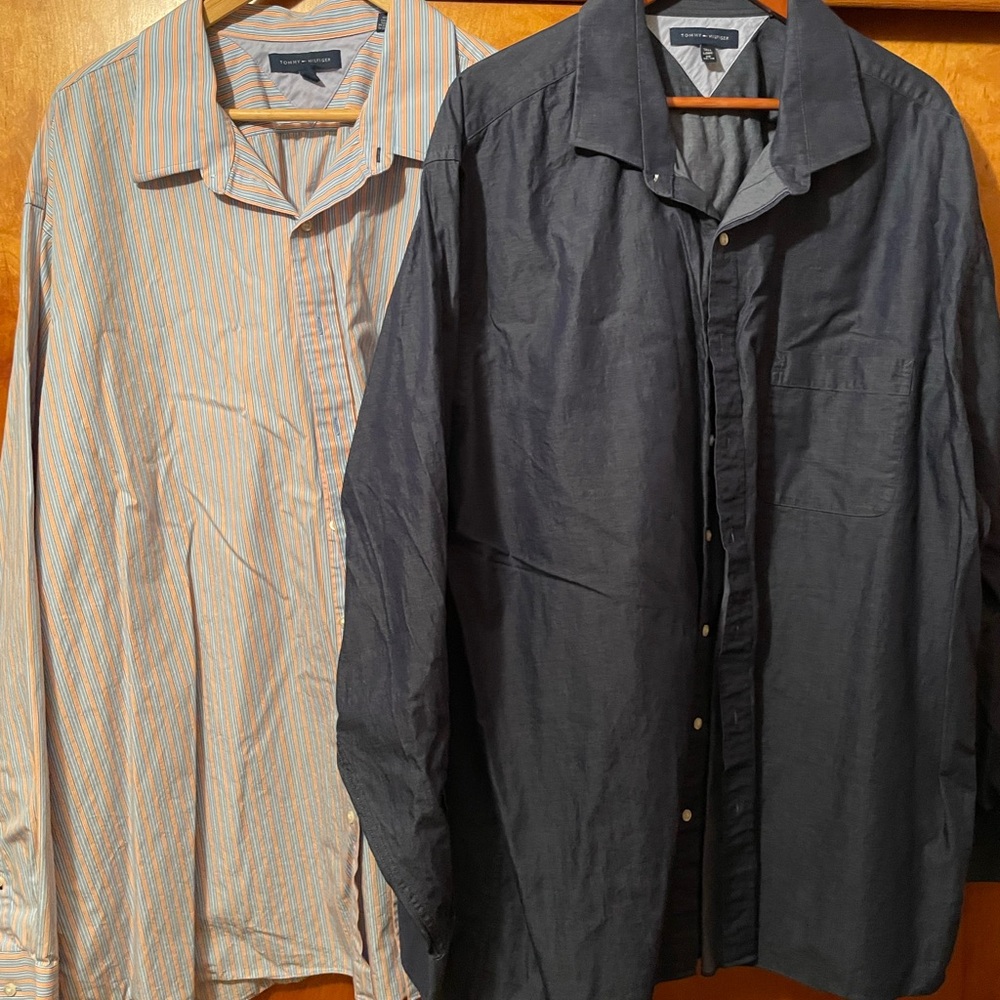 Group of two Tommy Hilfiger dress shirts - big and tall